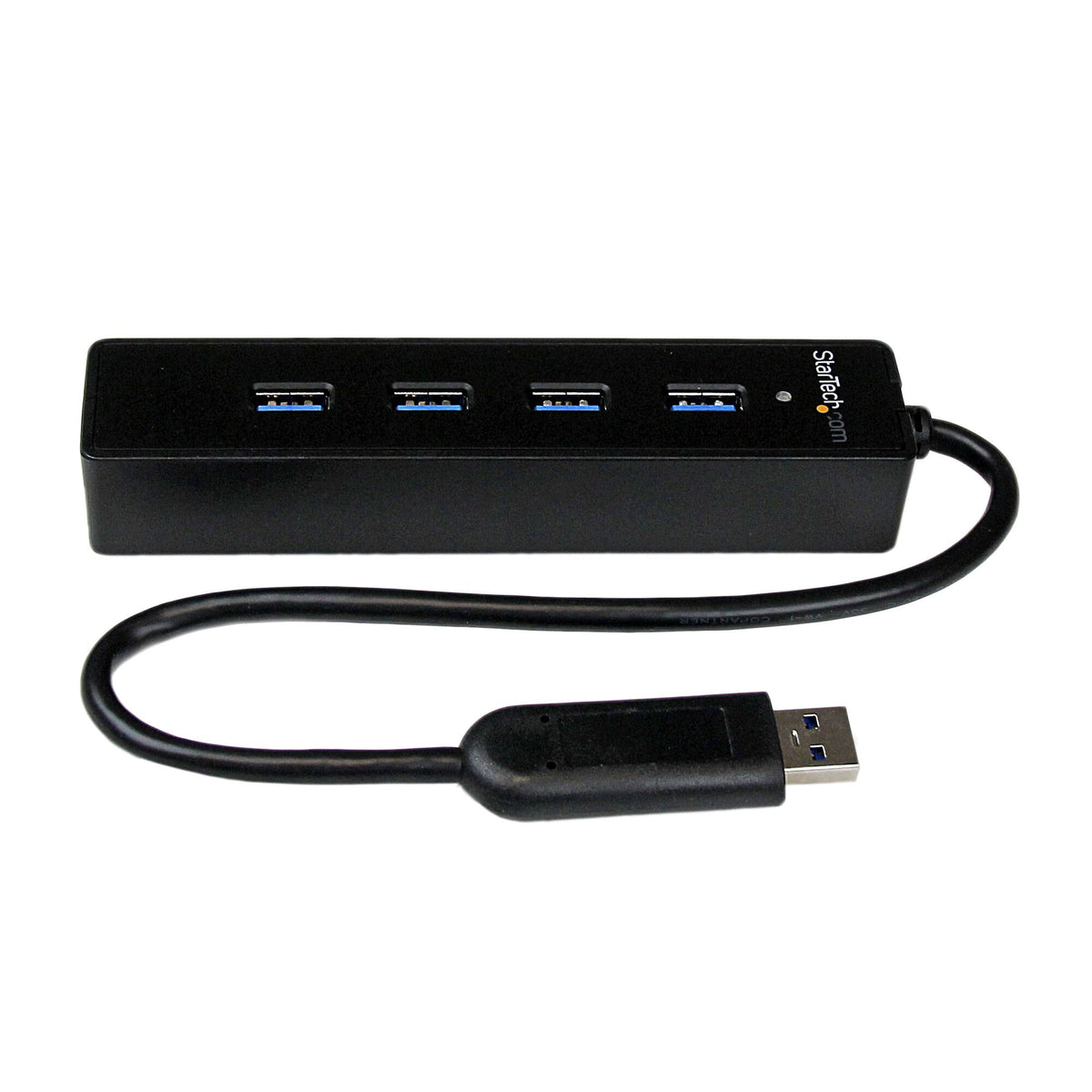 StarTech.com 4 Port Portable SuperSpeed USB 3.0 Hub with Built-in Cabl ...