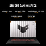 ASUS TUF Gaming A16 FA608UMI-TU168W AMD Ryzen™ 7 260 Laptop 40.6 cm (16") WUXGA 16 GB DDR5-SDRAM 1 TB SSD NVIDIA® GeForce RTX™ 5060 Laptop GPU Wi-Fi 6E (802.11ax) Windows 11 Home Grey