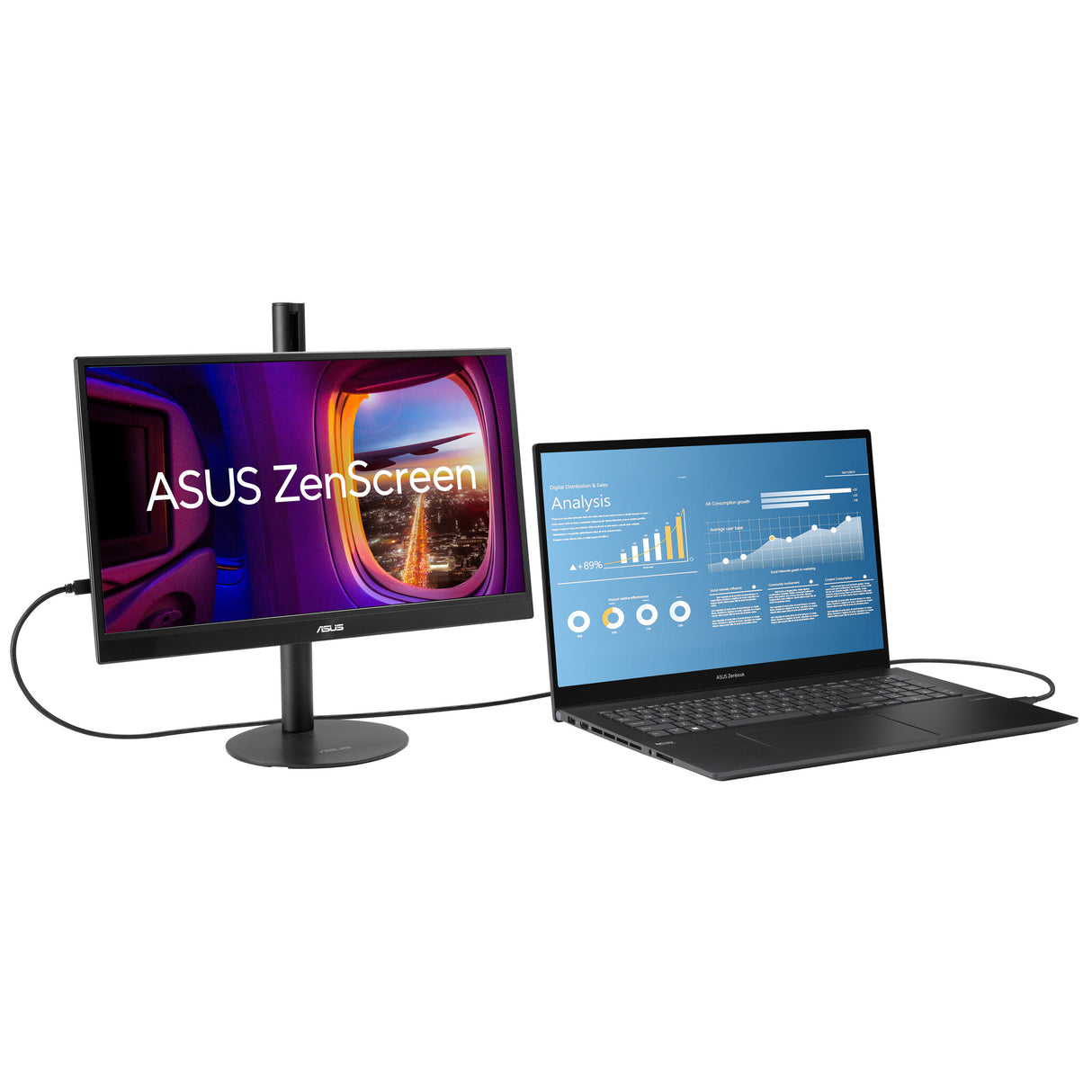 ASUS ZenScreen MB17AHG computer monitor 43.9 cm (17.3") 1920 x 1080 pixels Full HD Black