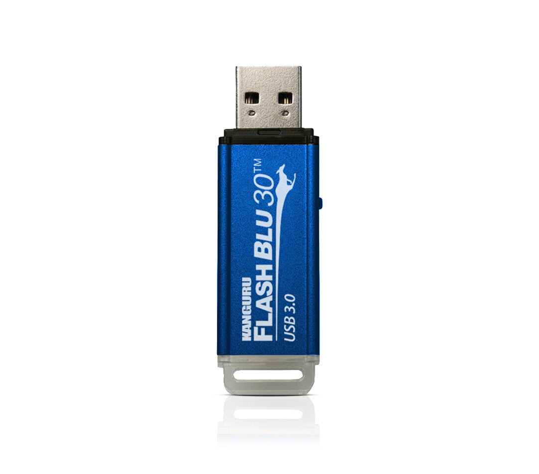 iStorage Kanguru FlashBlu30 SuperSpeed USB3.0 16GB |Secure Flash Drive| Physical Write Protect Switch | Windows “Ready Boost” compatible