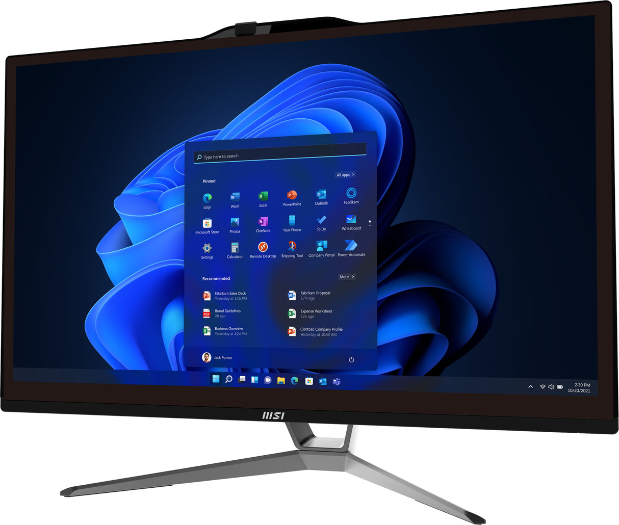 MSI Pro AP222T 13M Intel Pentium Gold G7400 All in One PC, (4GB RAM, 128GB SSD, Windows 11PRO), 21.5 Inch 10-point touch Screen/UHD Graphics/Type-C/COM Port/Dual LAN/HDMI/WiFi 5/BT 5.1/VESA/SD Card Reader
