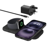 Belkin WIZ026MYBK mobile device charger Smartwatch, Smartphone, Headset Black USB Wireless charging Fast charging Indoor
