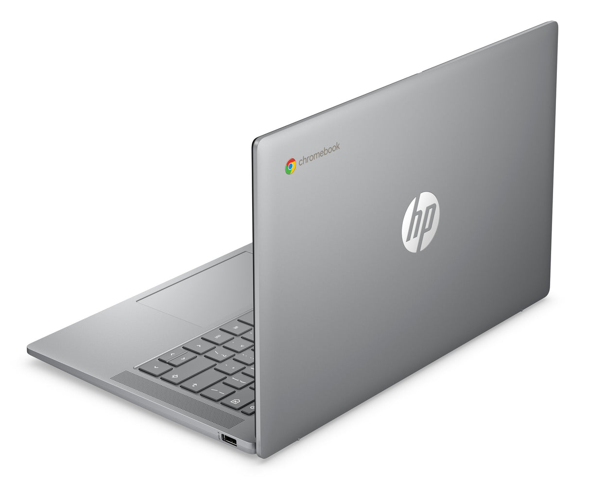 HP 14A-NM0001NAX MTK 540 8GB 128GB CHR MediaTek Chromebook 35.6 cm (14") HD LPDDR5-SDRAM Wi-Fi 6 (802.11ax) ChromeOS Silver
