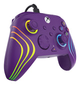 Turtle Beach Afterglow Wave Purple Wired RGB Gaming Controller with Mappable Buttons, Hall-Effect Hair Triggers and Audio Controls. Licensed for Xbox Series X orS, Xbox One & Windows