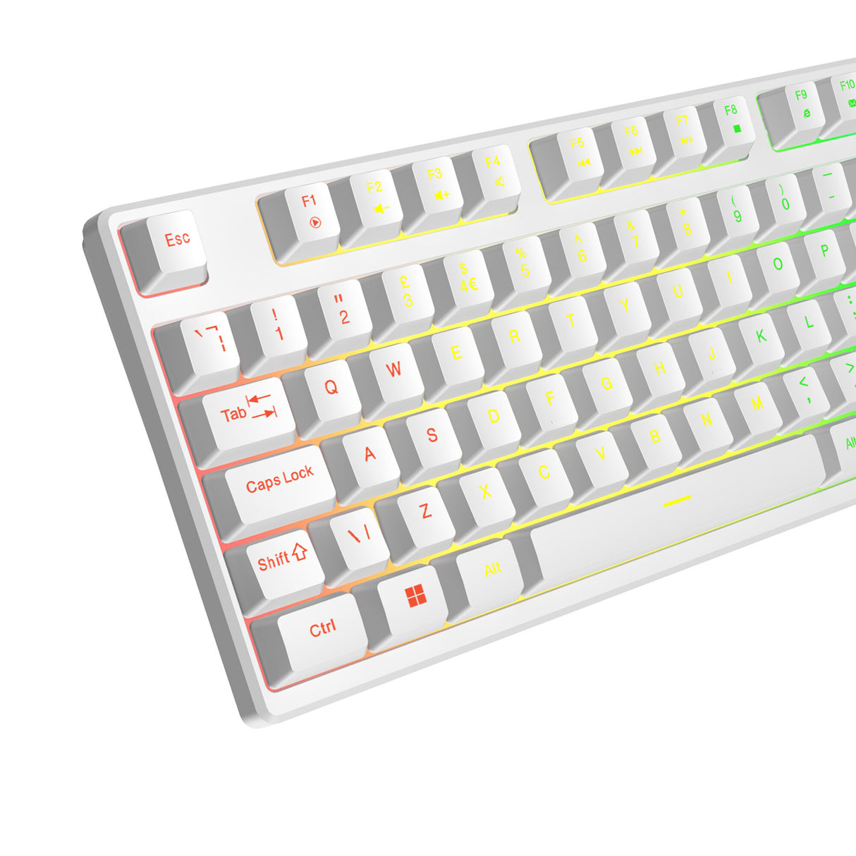 VIDA REBEL 2IN1 WHITE USB DESK KIT keyboard Mouse included Gaming QWERTY UK English