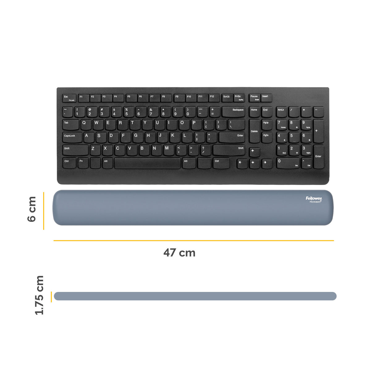 Fellowes Keyboard Wrist Rest Breyta Keyboard Wrist Support with Antibacterial Protection Ergonomic Wrist Support Marine