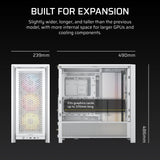 Corsair FRAME 4000D RS ARGB Midi Tower White