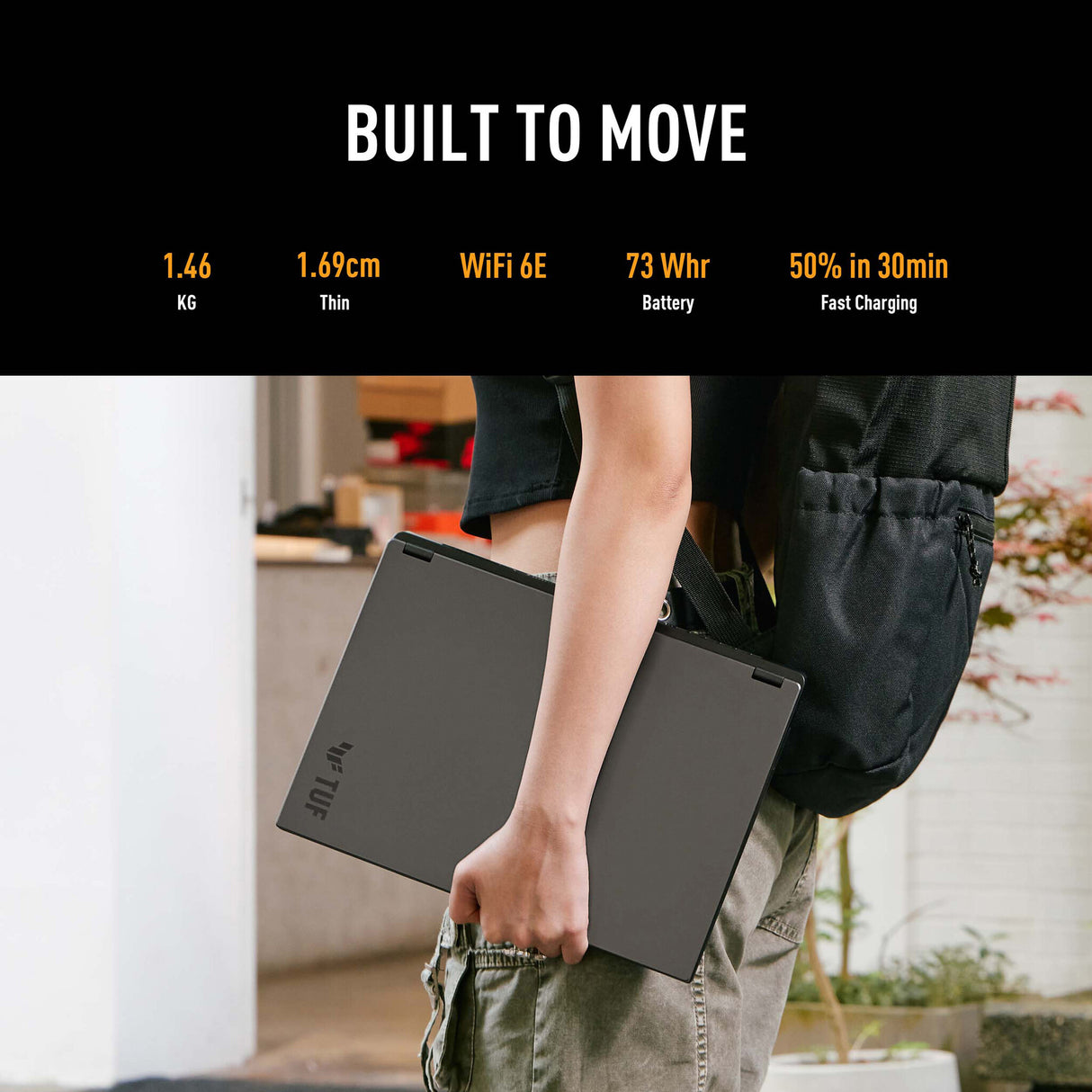 ASUS TUF Gaming A14 FA401UH-RG007W AMD Ryzen™ 7 260 Laptop 35.6 cm (14") WQXGA 16 GB LPDDR5x-SDRAM 1 TB SSD NVIDIA GeForce RTX 5050 Wi-Fi 6E (802.11ax) Windows 11 Home Black, Grey