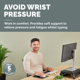 Fellowes Keyboard Wrist Rest Breyta Compact Keyboard Wrist Support with Antibacterial Protection Ergonomic Wrist Support Black