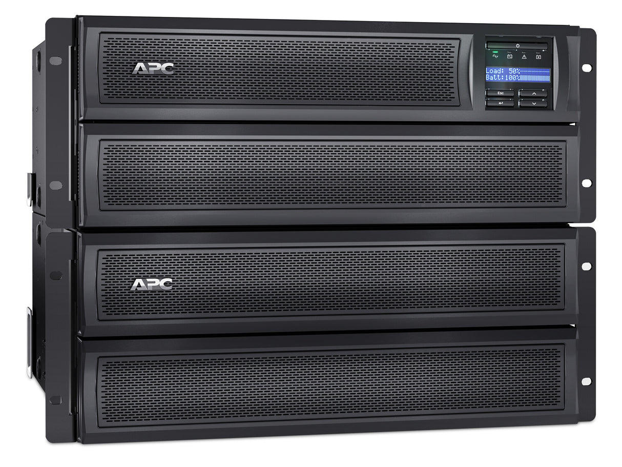 APC Smart-UPS X, Line Interactive, 3kVA, Rack/tower convertible 4U, 208V-230V, 8x C13+2x C19 IEC, Network card, Extended runtime