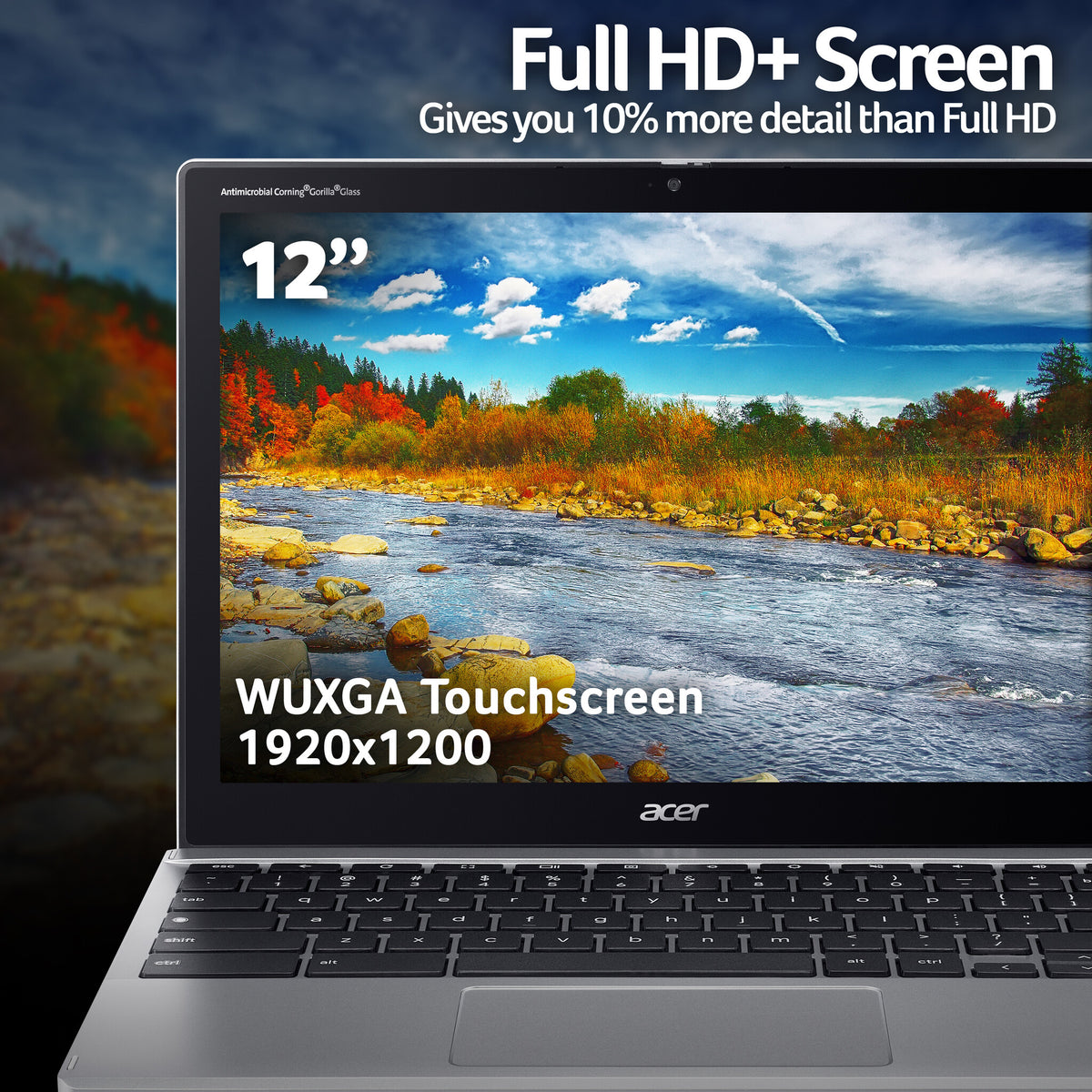 Acer Chromebook Spin 312 (CP312‑1H) – Intel N100, 12.2" WUXGA Touch, 4GB LPDDR5, 64GB eMMC, Silver
