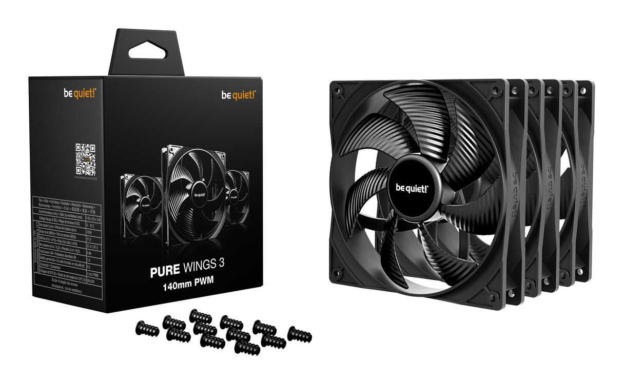 be quiet! Pure Wings 3 140 mm PWM Triple Pack Computer case Fan 14 cm Black 3 pc(s)