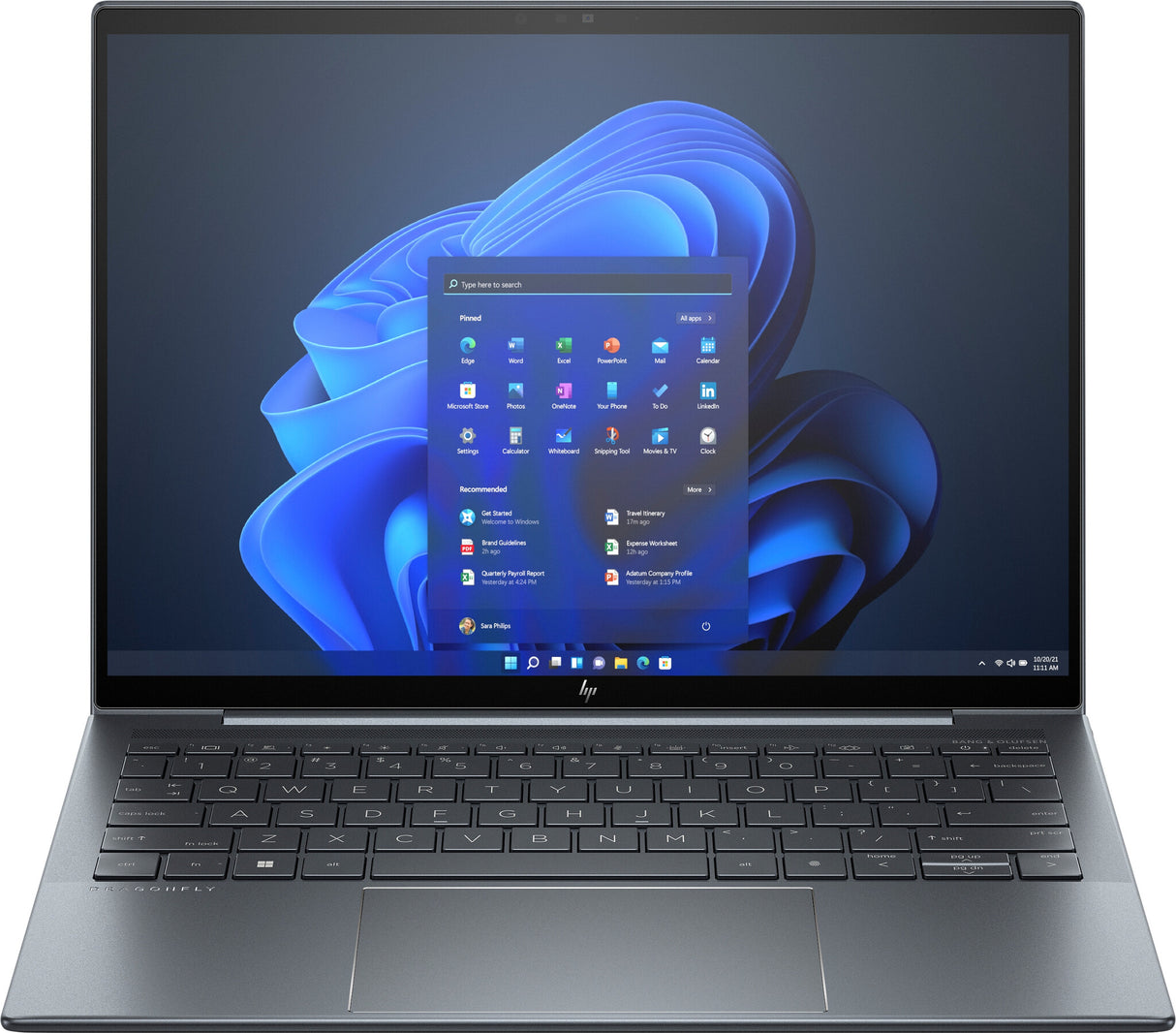 HP Dragonfly G4 Intel® Core™ i7 i7-1355U Laptop 34.3 cm (13.5") Touchscreen WUXGA+ 32 GB LPDDR5-SDRAM 1 TB SSD Wi-Fi 6E (802.11ax) Windows 11 Pro Blue