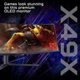 Acer X Predator X49X curved ultra-wide QD-OLED gaming monitor - 49", 32:9, QD-OLED, 1800R curve, Double Quad HD, 240Hz, 0.03ms, AMD FreeSync Premium, DisplayHDR 400 True Black, HDMI, DP & USB-C