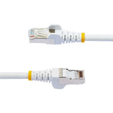 StarTech.com 7.5m CAT6a Ethernet Cable - White - Low Smoke Zero Halogen (LSZH) - 10GbE 500MHz 100W PoE++ Snagless RJ-45 w/Strain Reliefs S/FTP Network Patch Cord