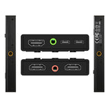 j5create JVA06 Dual HDMI™ Video Capture Card, 1920*1080 Video Capture Resolution, 3 x HDMI ports and 2 x USB ports, Black