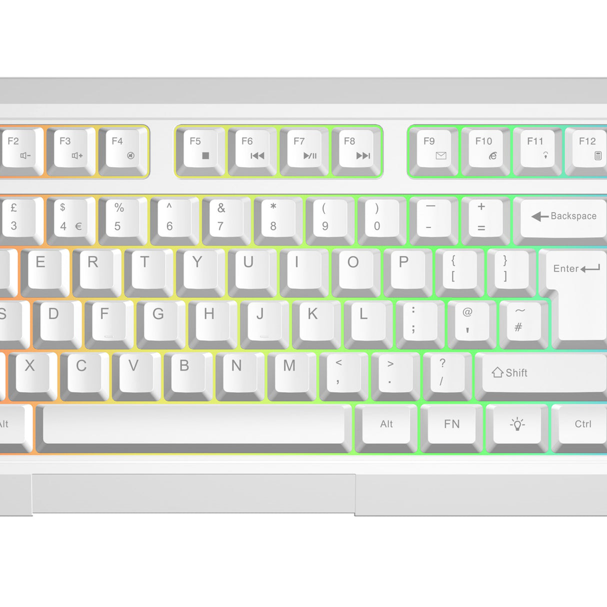 VIDA GAMER WHT 4IN1 USB KB MS HS KIT keyboard Mouse included Gaming QWERTY UK English White