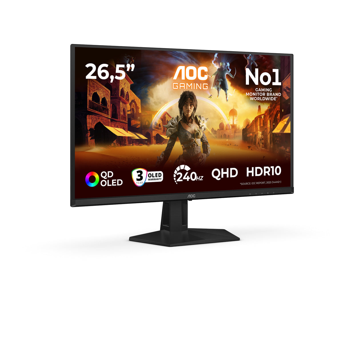 AOC G4 Q27G41ZDF computer monitor 67.3 cm (26.5") 2560 x 1440 pixels Quad HD QD-OLED Black, Red