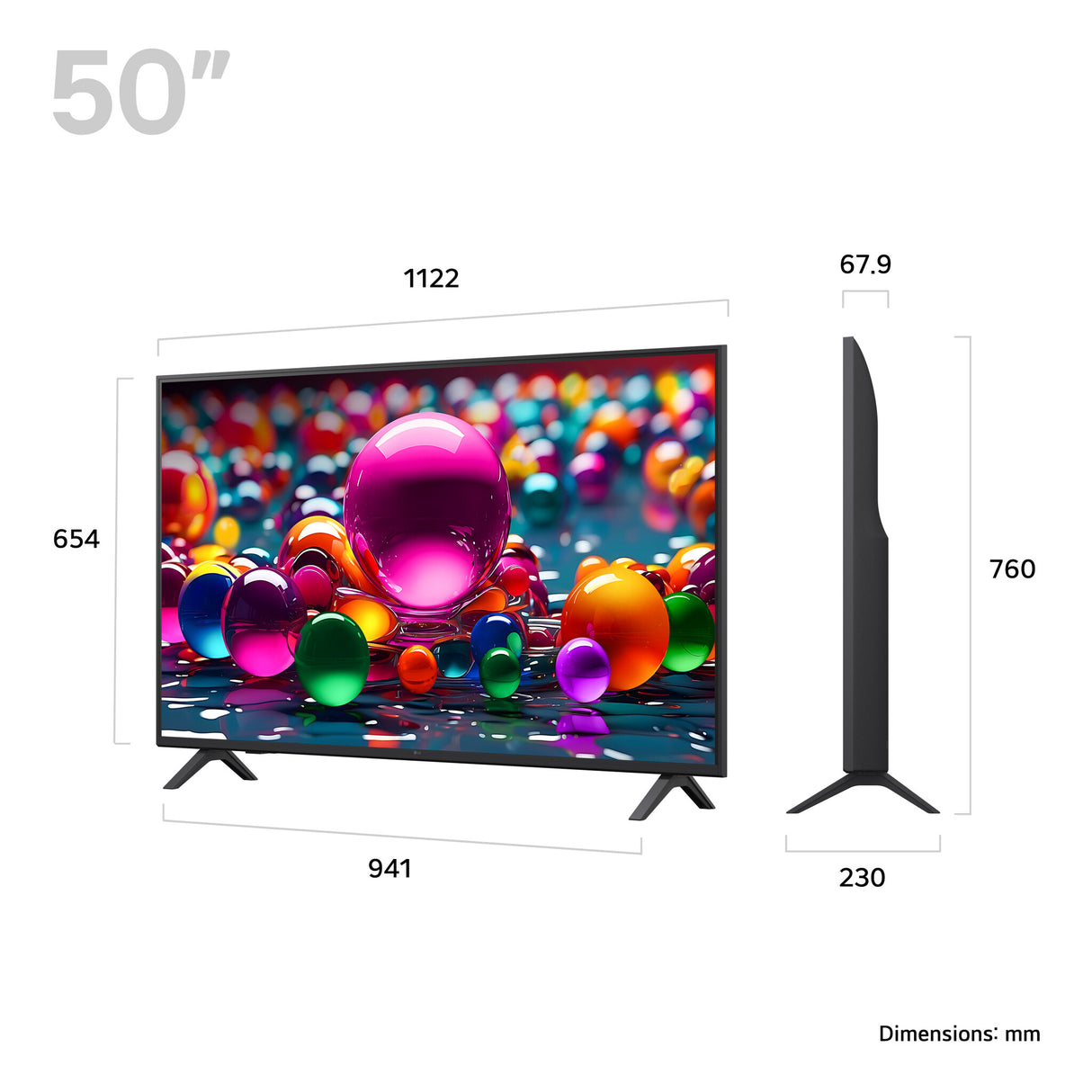 LG 50UA75006LA.AEK TV 127 cm (50") 4K Ultra HD Smart TV Wi-Fi Black