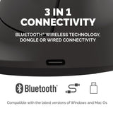 Fellowes Vertical Wireless Mouse Breyta Plus+ Ergonomic Right Handed Vertical Mouse with Antibacterial Protection Large