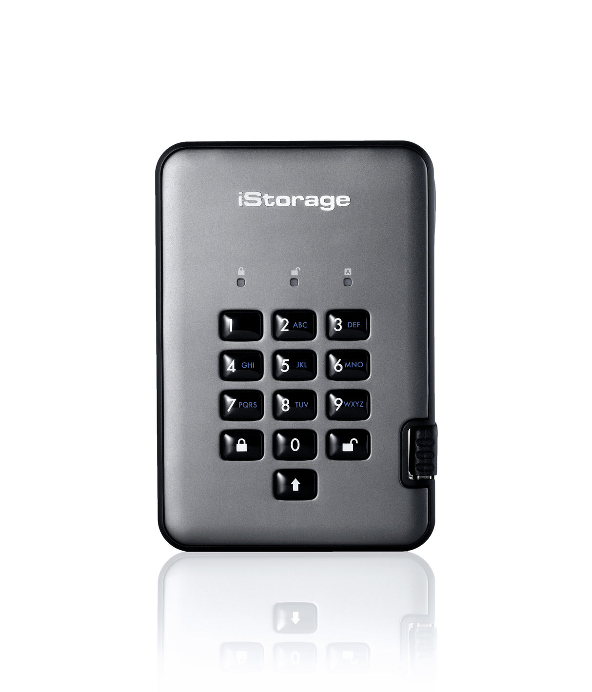 iStorage diskAshur PRO2 256-bit 1TB USB 3.2 FIPS Level 3 certified, secure encrypted hard drive IS-DAP2-256-1000-C-X