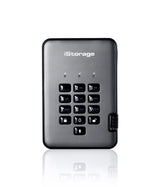 iStorage diskAshur PRO2 256-bit 3TB USB 3.2 FIPS Level 3 certified, secure encrypted hard drive IS-DAP2-256-3000-C-X