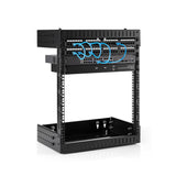 StarTech.com 12U 19" Wall Mount Network Rack - Adjustable Depth 12-20" 2 Post Open Frame Server Room Rack for AV/Data/ IT Communication/Computer Equipment/Switch w/Cage Nuts & Screws