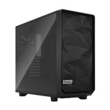 Fractal Design Meshify 2 (Black TG) Estuche para juegos con ventana de vidrio tintado claro, E-ATX, frente de malla angular, 3 ventiladores, concentrador de ventilador, filtro frontal desmontable, USB-C