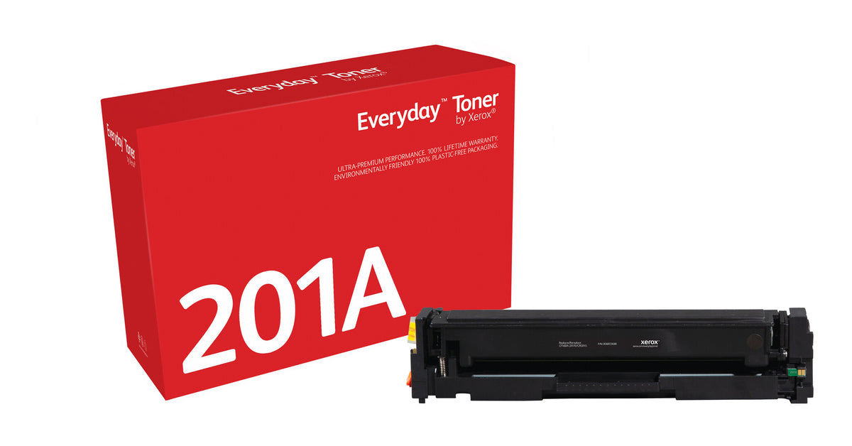 EverydayTM Black Toner by Xerox compatible with HP 201A (CF400A), Standard capacity