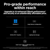 HP ZBook Power G11 Intel Core Ultra 7 155H Mobile workstation 40.6 cm (16") WUXGA 32 GB DDR5-SDRAM 1 TB SSD NVIDIA RTX 2000 Ada Wi-Fi 6E (802.11ax) Windows 11 Pro AI PC, AI Workstation Silver
