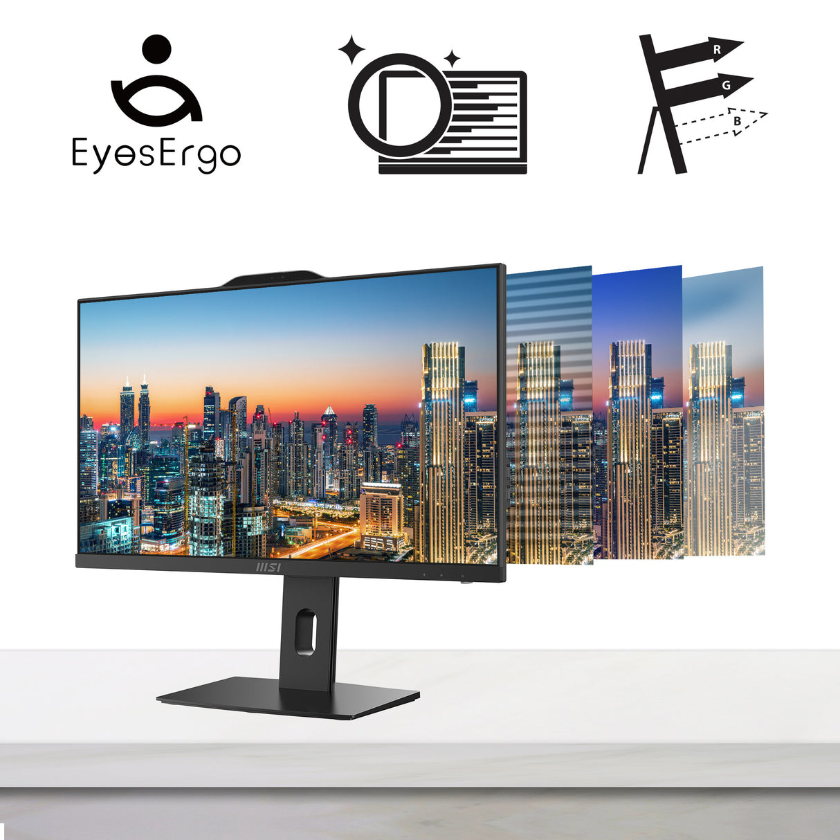 MSI Pro AP242P 14M Intel Core i5 14400 All in One PC, (8GB RAM, 512GB SSD, Windows 11PRO), 23.8 Inch IPS Screen/UHD Graphics/Type-C/USB/LAN/HDMI/DP/WiFi 6E/BT 5.3/VESA