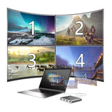 j5create JCA366-N USB-C™ to 4-Port HDMI™ Multi-Monitor Adapter, Silver