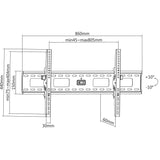 Manhattan Wall Mount for TV & Monitors (Tiltable), For screens 37" to 75", VESA compatability: all between 200x200mm and 800x400mm - check the dimensions of the four mounting holes on back of screen to ensure it fits, Max 75kg, Black, Bracket