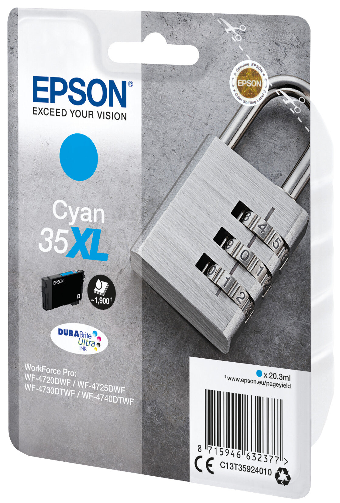 E-T3592 Remplacement de la cartouche d'encre cyan non OEM pour Cyan 35XL