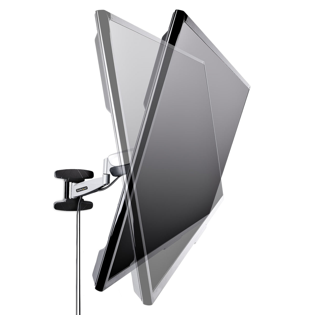 StarTech.com VESA TV Wall Mount, Adjustable Full Motion TV Wall Mount For 23"-55" Displays, Slim TV Mounting Bracket Supports 66lb (30kg), Extendable/Tilting/Swivel TV Wall Mount