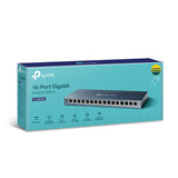 TP-LINK (TL-SG116) Switch de Escritorio No Administrable Gigabit de 16 Puertos, Caja de Acero