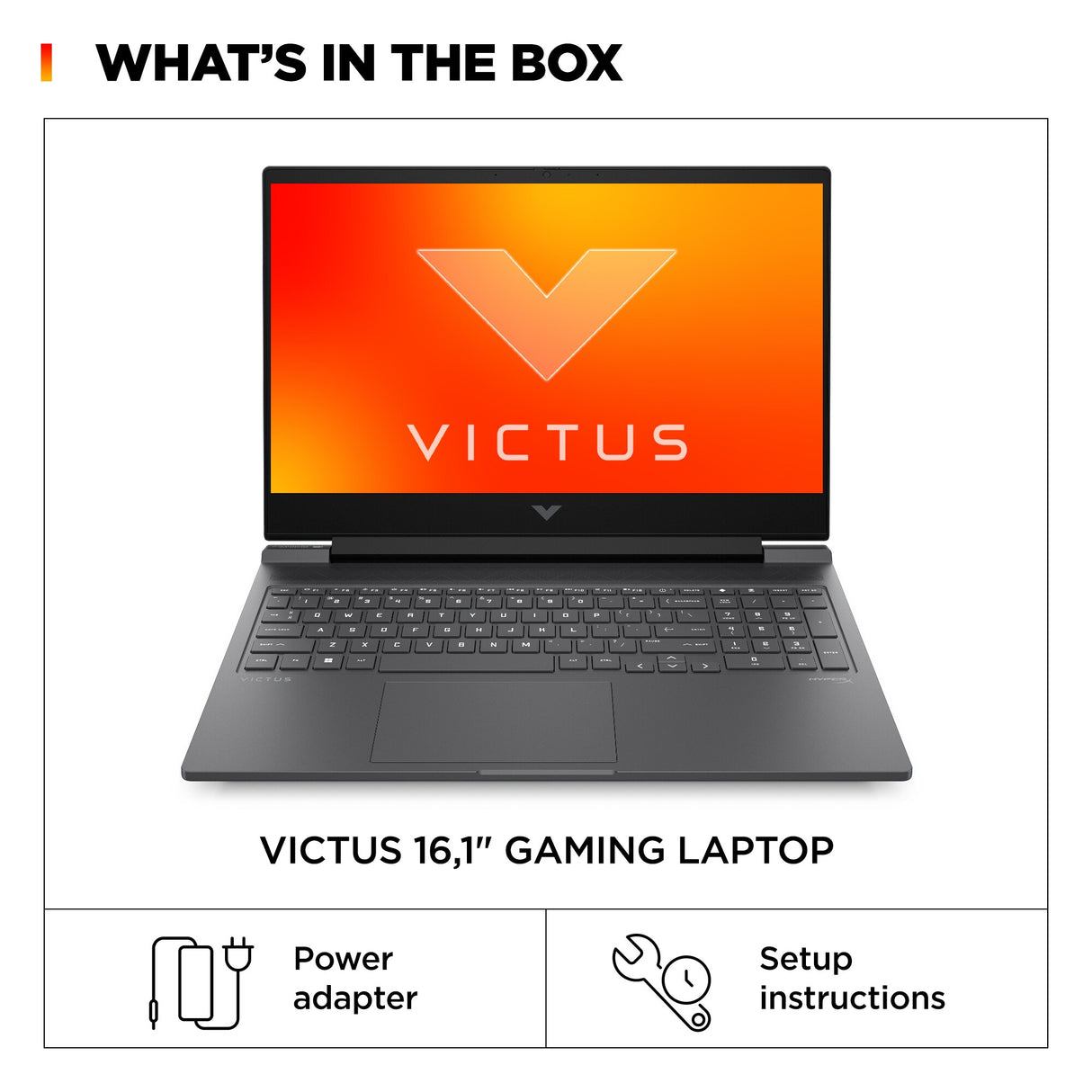 HP Victus Gaming 16-r1004na Intel® Core™ i5 i5-14450HX Laptop 40.9 cm (16.1") Full HD 16 GB DDR5-SDRAM 512 GB SSD NVIDIA GeForce RTX 4050 Wi-Fi 6E (802.11ax) Windows 11 Home Black