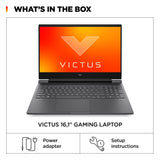 HP Victus Gaming 16-r1004na Intel® Core™ i5 i5-14450HX Laptop 40.9 cm (16.1") Full HD 16 GB DDR5-SDRAM 512 GB SSD NVIDIA GeForce RTX 4050 Wi-Fi 6E (802.11ax) Windows 11 Home Black