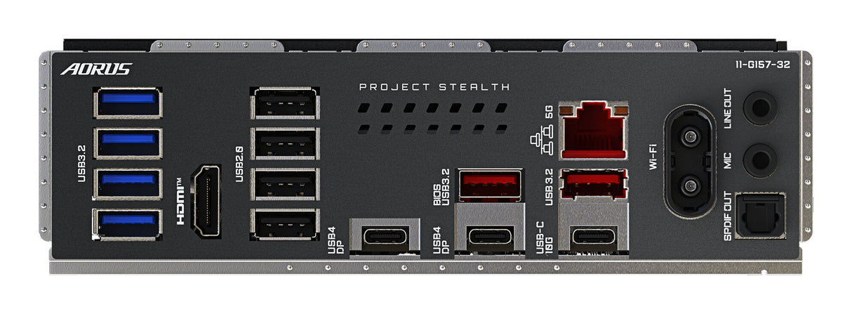 GIGABYTE X870 AORUS STEALTH Motherboard - Supports AMD Ryzen 9000 CPUs, 16+2+2 Phases Digital VRM, up to 8200Hz DDR5 (OC), 2xPCIe 5.0 + 2xPCIe 4.0, Wi-Fi 7, 5 GbE LAN, USB 4
