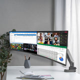 V7 DM1HDS monitor mount / stand 124.5 cm (49") Desk Black, Silver