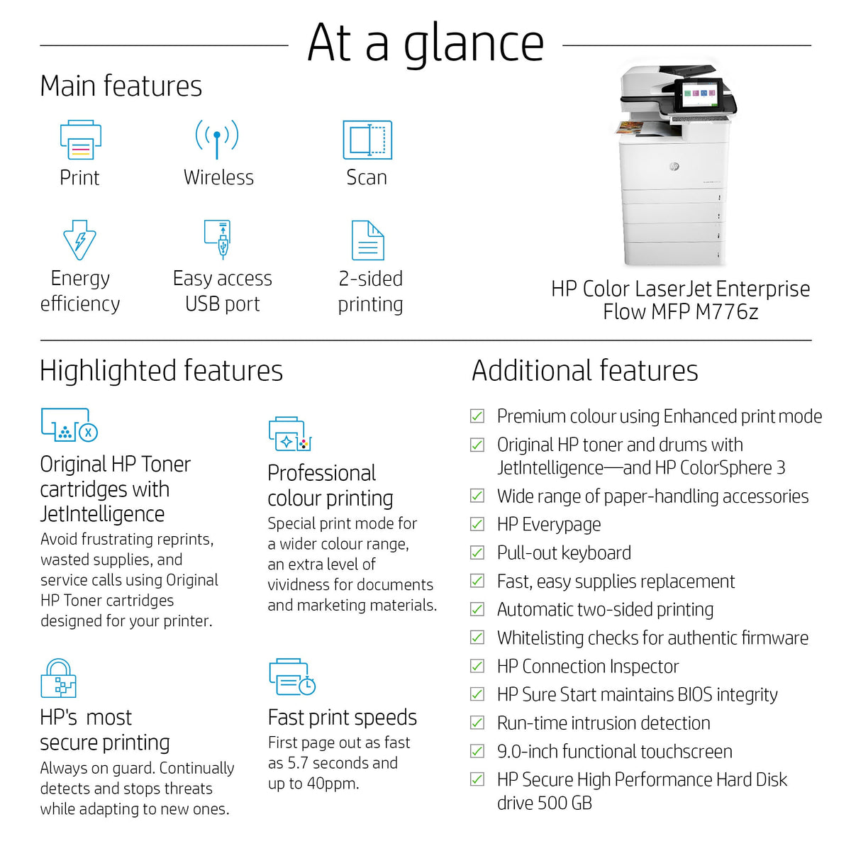 HP Color LaserJet Enterprise Flow MFP M776z