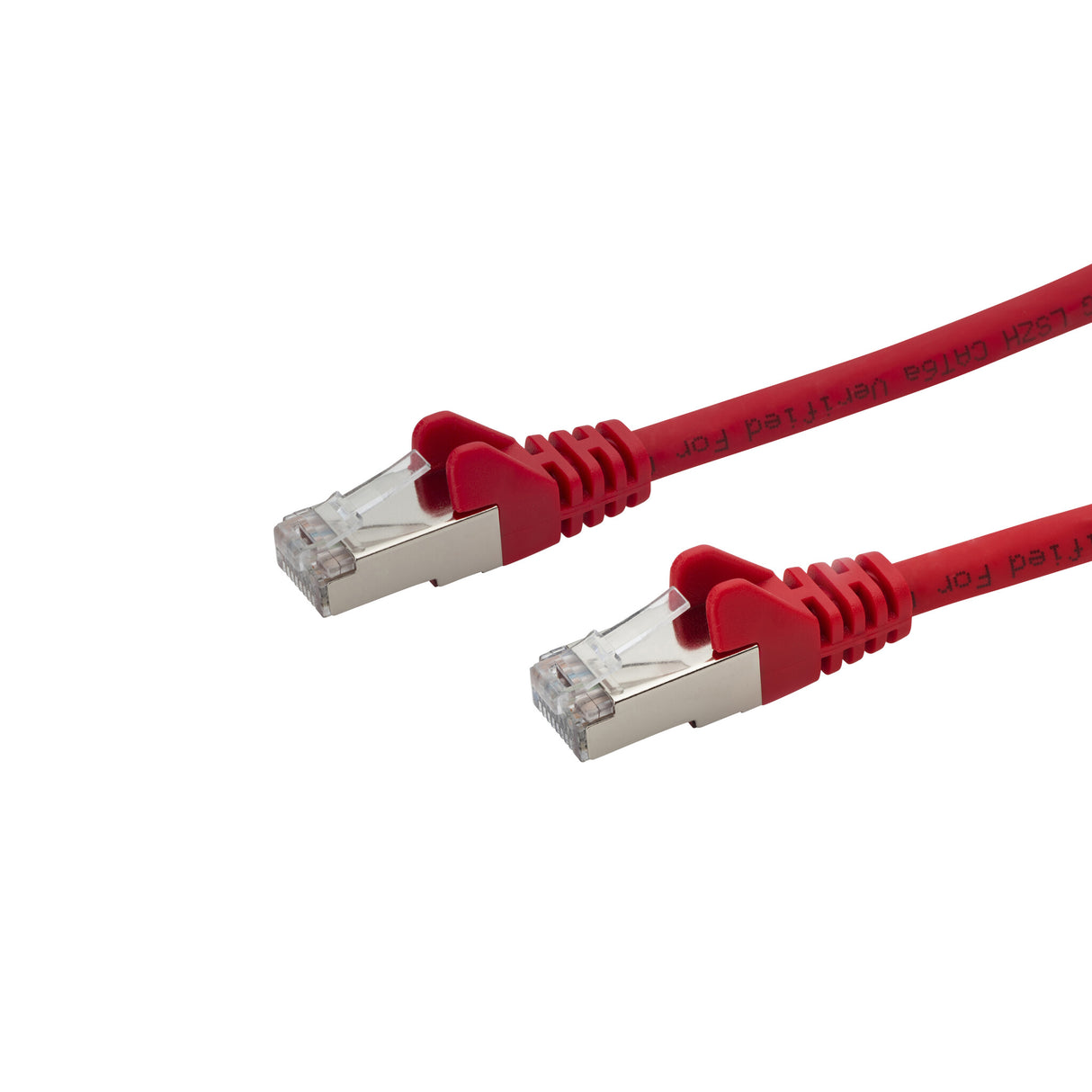 connektgear 0.5m RJ45 CAT6a SSTP Stranded Flush Moulded LS0H Network Cable - 26AWG - Red