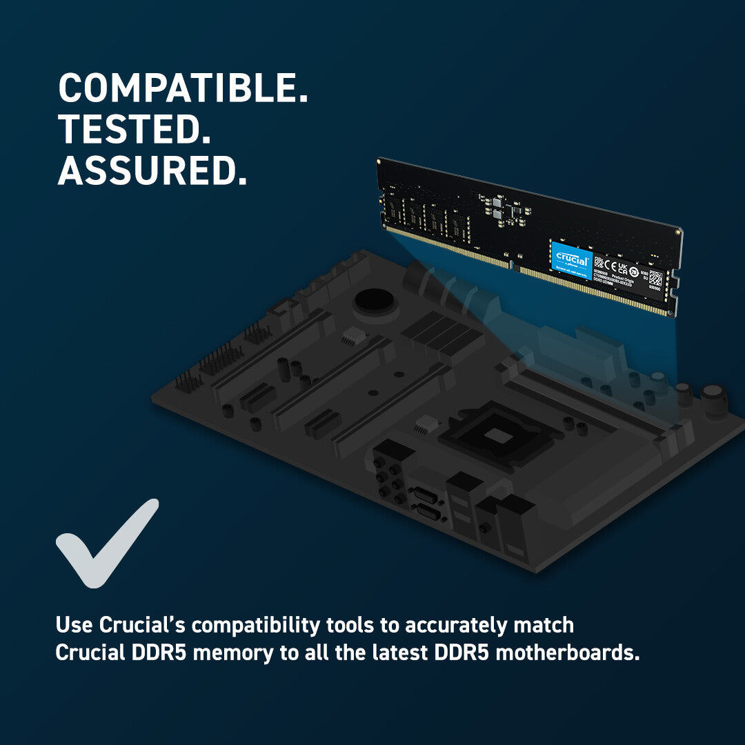Crucial CT16G56C46U5 memory module 16 GB 1 x 16 GB DDR5 288-pin DIMM