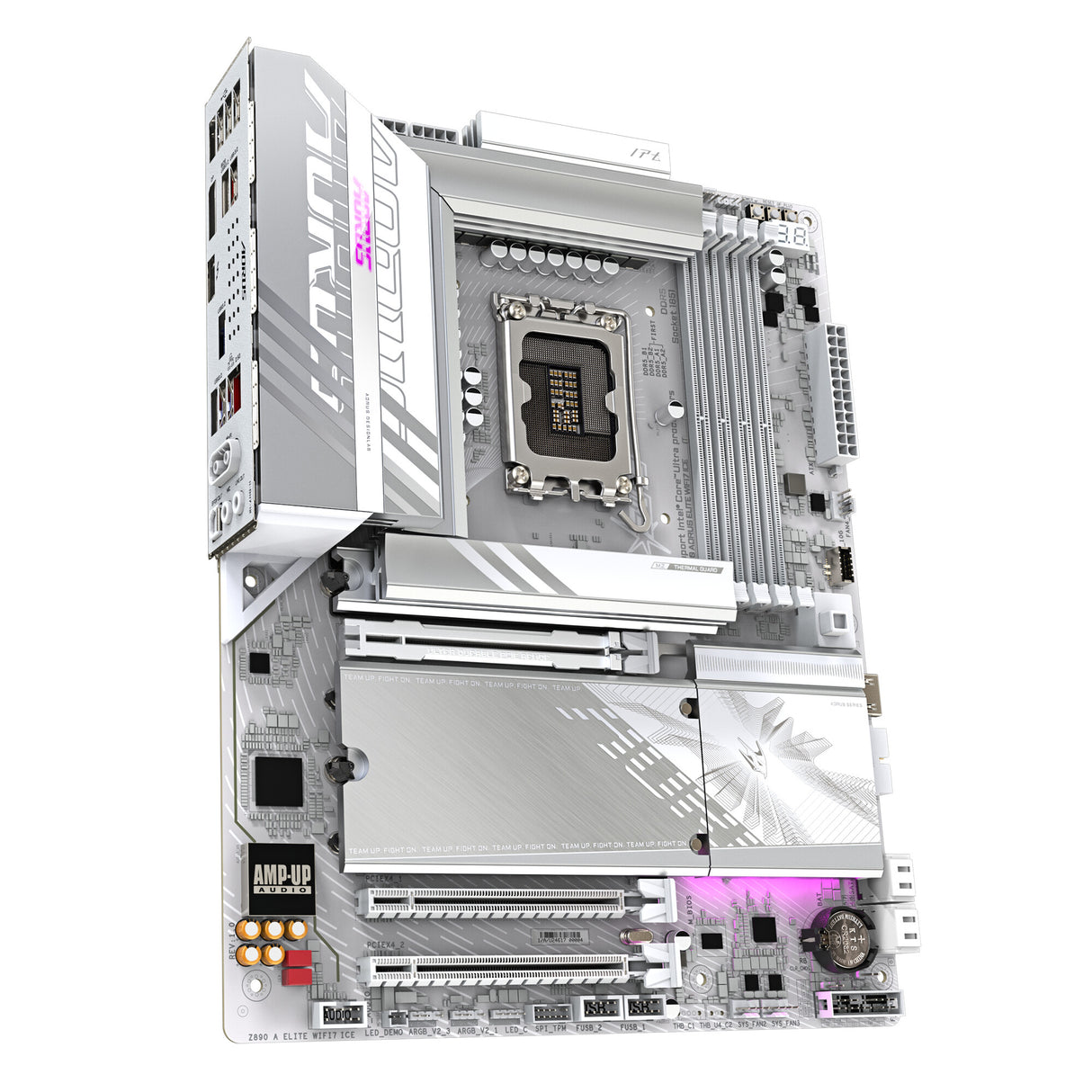 GIGABYTE Z890 AORUS ELITE WIFI7 ICE Motherboard - Supports Intel Core Ultra (Series 2) CPUs, 16+1+2 phases VRM, up to 8800MHz DDR5 (OC), 1xPCIe 5.0 + 3xPCIe 4.0, Wi-Fi 7, 2.5GbE LAN, Thunderbolt 4