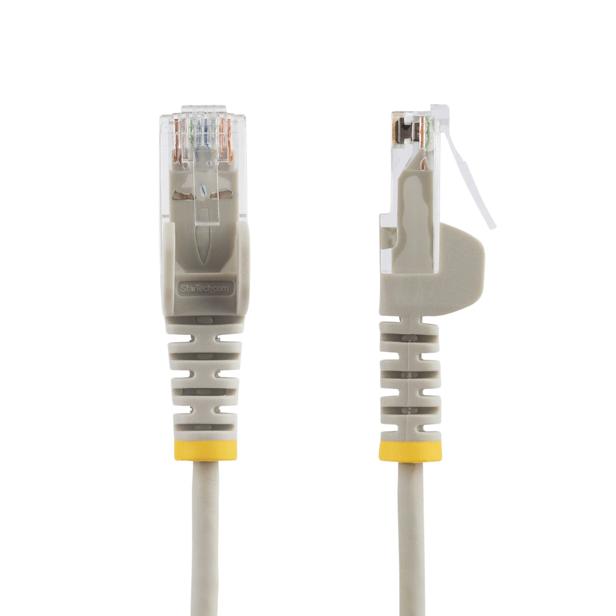 StarTech.com 50cm Gray Slim CAT6 Cable, 10 Pack, Snagless, 100W PoE, UTP, LSZH, 28AWG Pure Bare Copper Wire, Slim RJ45 Network Patch Cord w/Strain Reliefs, Individually Tested