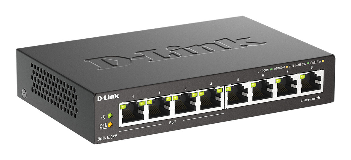 D-Link 8-Port Gigabit PoE Unmanaged Desktop Switch