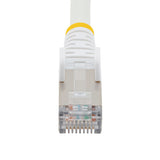 StarTech.com 3m CAT6a Ethernet Cable - White - Low Smoke Zero Halogen (LSZH) - 10GbE 500MHz 100W PoE++ Snagless RJ-45 w/Strain Reliefs S/FTP Network Patch Cord