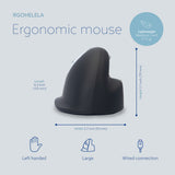 R-Go Tools Ergonomic mouse R-Go HE Break with break software, large (hand size ≥ 185 mm), left-handed, Wired, black
