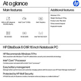 HP EliteBook 6 G1iR Intel Core 5 120U Laptop 40.6 cm (16") WUXGA 16 GB DDR5-SDRAM 512 GB SSD Wi-Fi 6E (802.11ax) Windows 11 Pro Silver