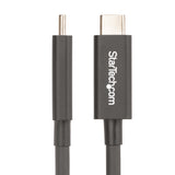 StarTech.com 6.6ft (2m) Active Thunderbolt 4 Cable, 40Gbps, 100W Power Delivery, 4K/8K Video, Intel-Certified Thunderbolt Cable - Compatible w/ USB4/Thunderbolt 4/ USB 3.2/ USB Type-C/DisplayPort/Thunderbolt 3